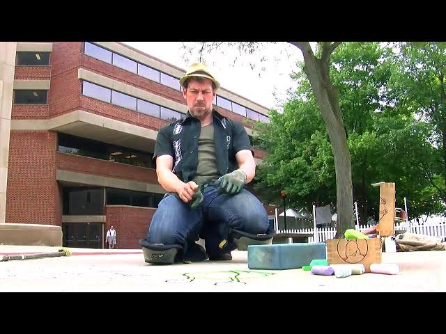 Chalk Artist David Zinn, Ann Arbor Summer Festival  “In Search Of The Pirats’ Lair"