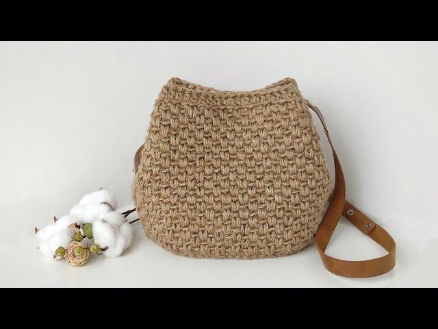 This PATTERN is looked for by many - it is simply created for JUTE!!! Crocheted jute bag.