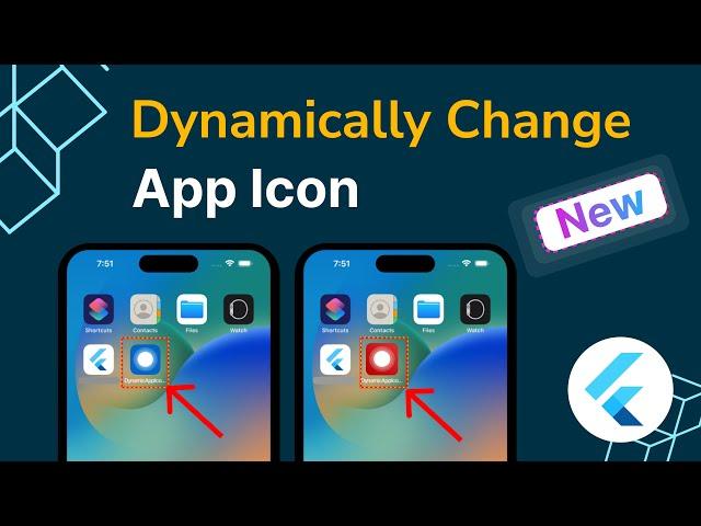 Dynamically change app launcher icon in flutter apps | Select alternate app  icon | dynamic icon