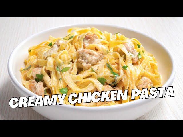 15 Minute Easy CREAMY CHICKEN PASTA Recipe by Always Yummy!