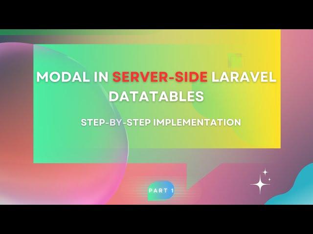 1. TRIGGER MODALS IN SERVER-SIDE LARAVEL DATATABLES - FOR BEGINNERS. #Laravel #Datatables