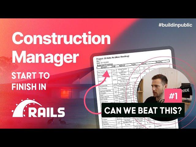 Setting up Rails App & Models - Construction Manager - Part 1