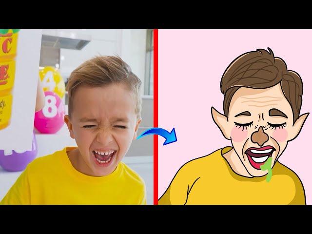 Learn numbers 1-10 with Vlad & Niki and baby Chris | Compilation drawing meme funny art