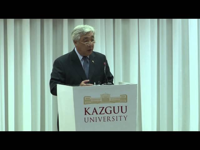 Lecture of the Minister Erlan Idrissov, Astana, KAZGUU University