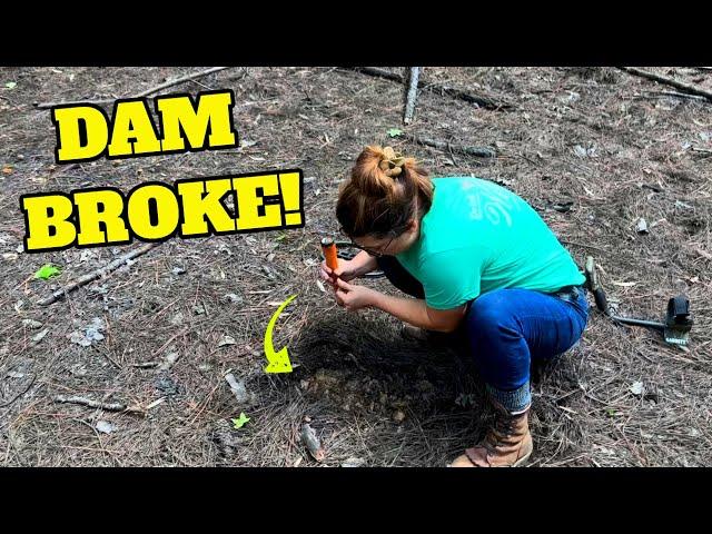 Metal Detecting Swimming Hole that was abandoned after Dam Broke Decades ago!