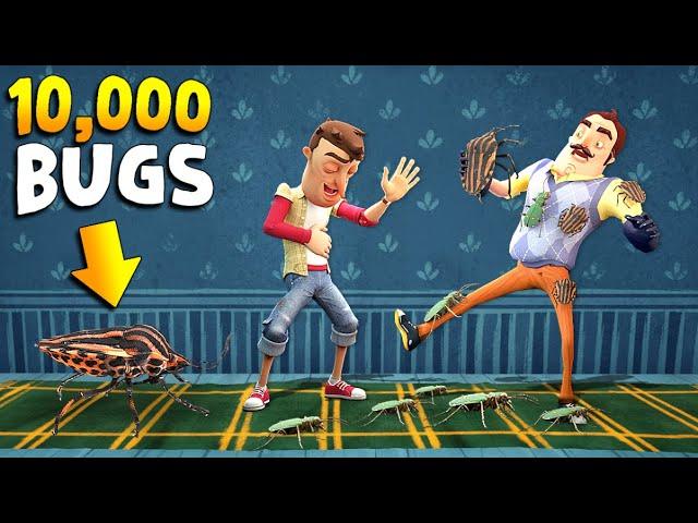 PUTTING 10,000 BUGS IN HIS HOUSE!!! | Hello Neighbor Gameplay (Mods)