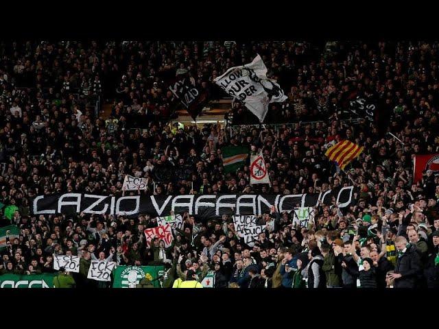 Lazio fans filmed making Nazi salutes on streets of Glasgow