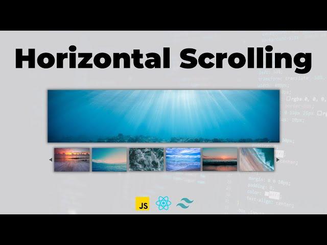 How to Scroll Horizontally in React JS - Styled With Tailwind CSS - Javascript
