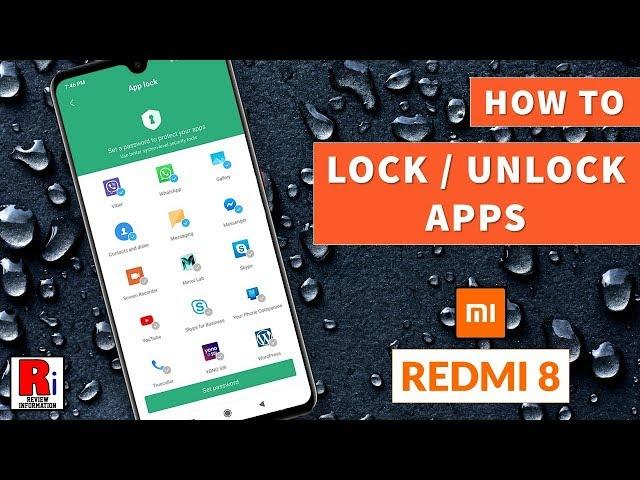 How To Lock / Unlock Apps With Default App Lock on Xiaomi Redmi 8