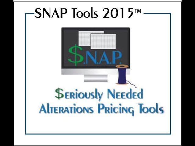 Clothing alterations pricing instruction basics - SNAP Tools 2015