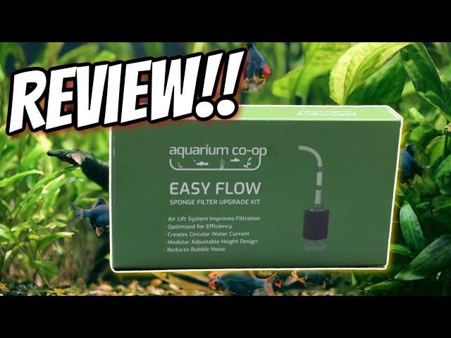 Aquarium Co-Op Easy Flow Sponge Filter Ugrade Kit Review!