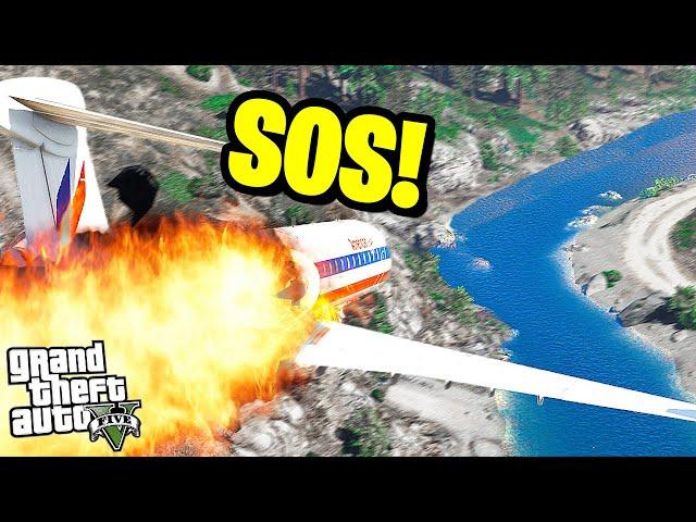 АВАРИЙНАЯ ПОСАДКА на УЗКУЮ РЕКУ!! АВИАКАТАСТРОФА в GTA 5! (Моды ГТА 5)