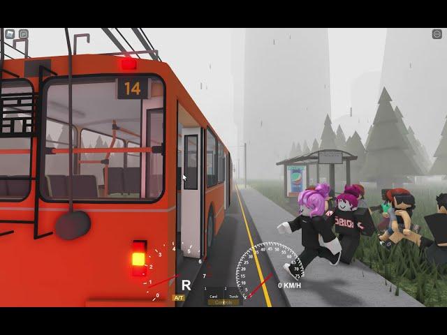 Roblox / OSVed's Trolleybuses Place [TrP] Line 14 (Depot) - Skyscraper Street - Grass Avenue