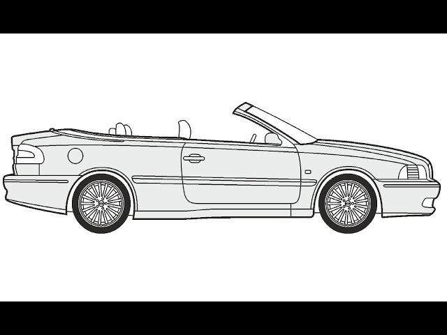 How to Draw a Volvo C70 Cabrio / Как нарисовать Volvo C70 Cabrio