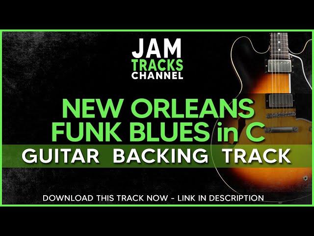 New Orleans Funk Blues - Guitar Backing Track in C