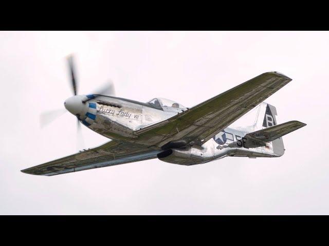 P-51 Mustang ( AMAZiNG low pass ) and landing runway 28 at ZRH