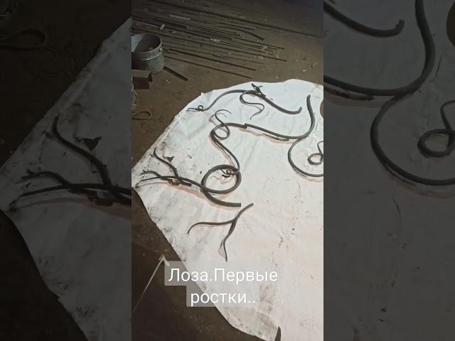 Кованая лоза.Первые элементы #ковка #кузнец #forging