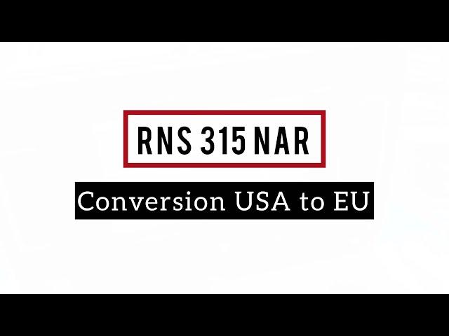 Русификация RNS 315 NAR | Conversion USA to EU