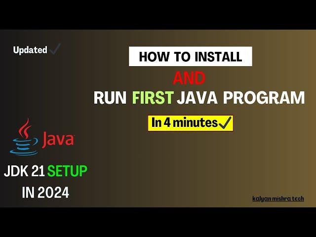 How to install Java on window 10/11 | 2024 updated  | Install JDK, JAVA_HOME and run java program.