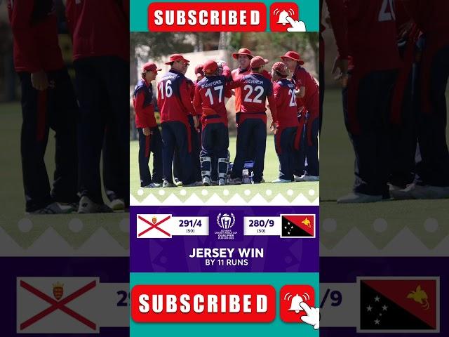 JERSEY VS PNG ICC WORLD CUP QUALIFIER PLAY-OFF 2023 #iccevents #icct20worldcup2023 #viral #ytshorts