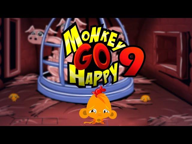 Игра "Счастливая Обезьянка 9" (Monkey GO Happy 9) - прохождение