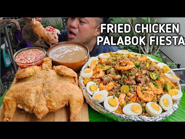 1 WHOLE FRIED CHICKEN & PALABOK FIESTA OVERLOAD | MUKBANG PHILIPPINES | TOL BULOY MUKBANG