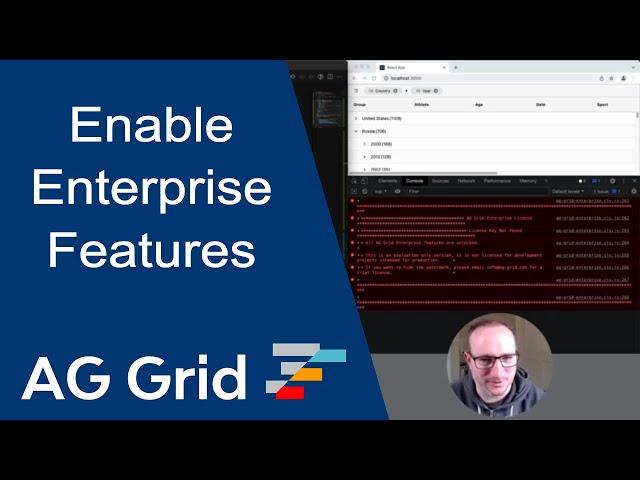 Quickstart Tutorial for  AG Grid Enterprise