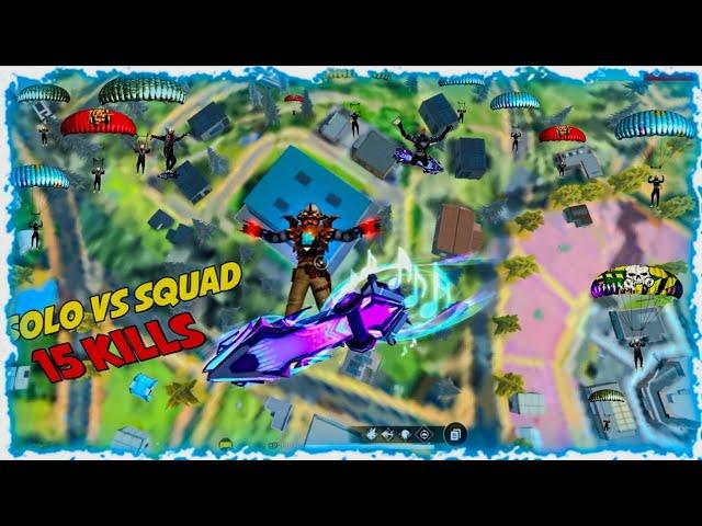 15 Kills  M249 + Mp5 99%Headshot Rate | Solo Vs Squad Full Gameplay | Mobile Player Free Fire