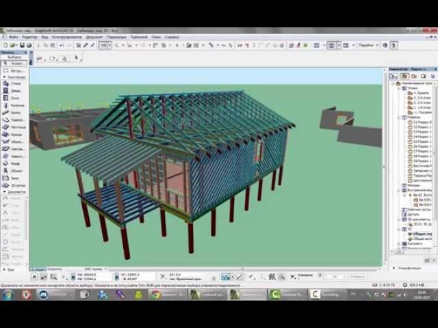 Каркасный дом в Archicad - это просто! Видео 1