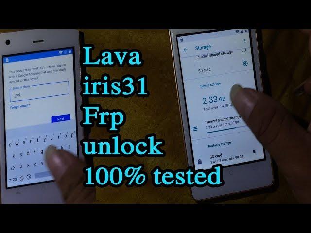 Lava iris 31 frp bypass without pc