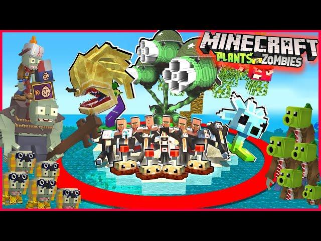 100 HARI SURVIVAL HARDCORE LINGKARAN MERAH PLANT VS ZOMBIE FUSION MINECRAFT ! SHIN SONIC ZOMBIE