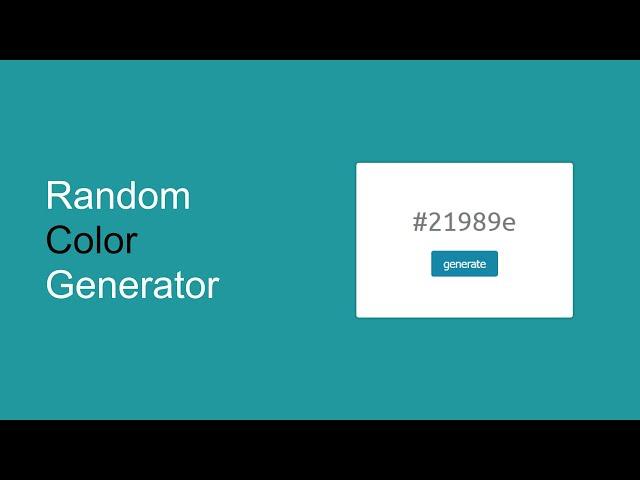 Create A Random Color Palette Generator in HTML CSS & JavaScript | JS Random Color Generator