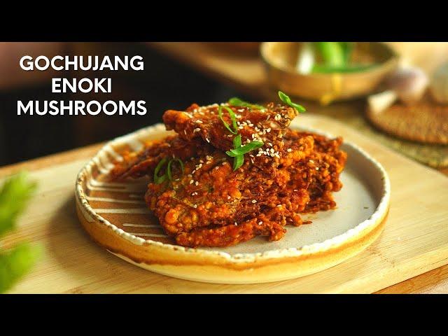 How to cook Gochujang Enoki Mushrooms | Tasty Mushroom Recipe