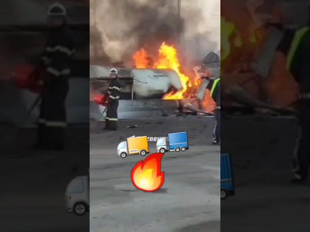 Lorry/Truck gets fire in Uzbekistan  Namangan