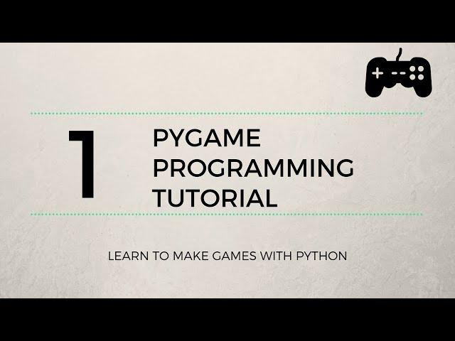 Pygame Tutorial #1 - Basic Movement and Key Presses