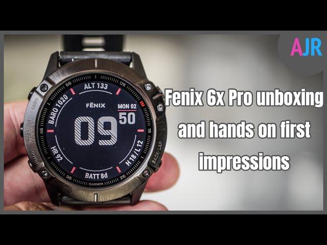 Garmin Fenix 6x Pro unboxing - hands on, Maps, widgets, menus, Battery & comparison to Fenix 5x Plus