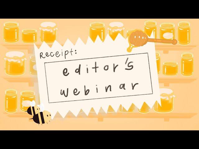 Editor's Webinar