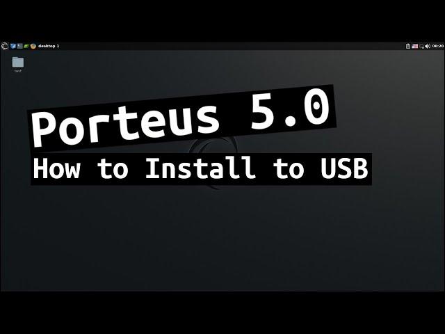 Porteus Linux 5.0 | How to install to a USB flash drive #Porteus