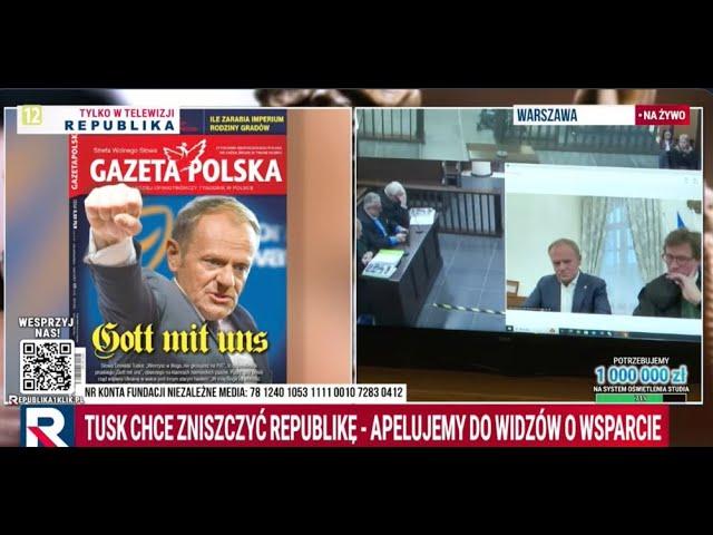 Proces Sakiewicz kontra Tusk! Sakiewicz: Tusk manipuluje historią,tak jak manipuluje rzeczywistością