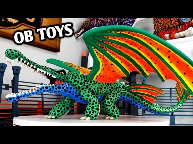 CUSTOM SARCOSUCHUS DRAGON HYBRID | HOW TO TRAIN YOUR DRAGON TOOTHLESS | & TEMU DINOSAUR TOY REVIEW