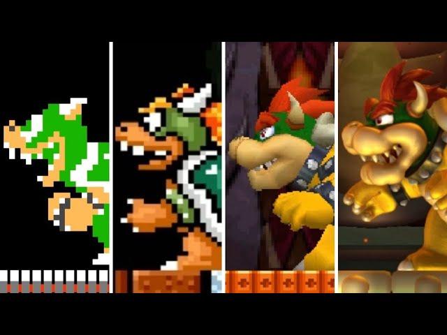 Evolution of Final Bowser Battles in 2D Mario Games (1985-2019)