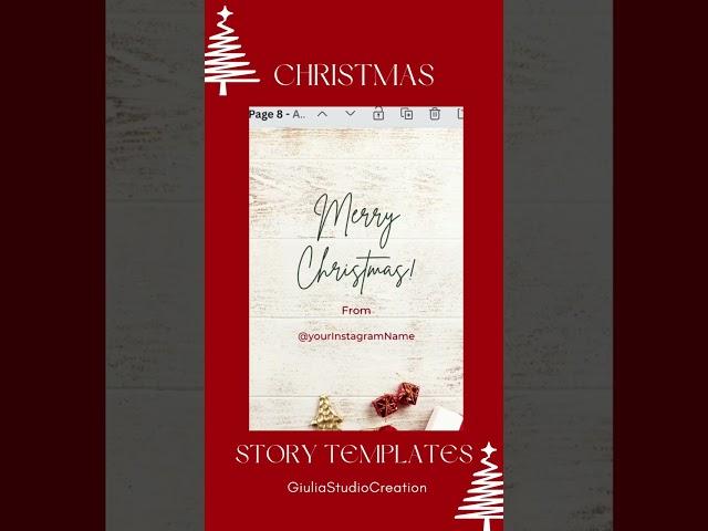 Christmas Instagram Story Templates | Canva Instagram Christmas Stories | Canva Christmas Template