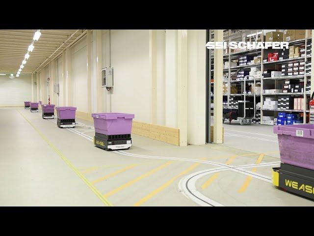 Automated Guided Vehicle Weasel®, E-Commerce, Supply Chain, Hermes Fulfilment GmbH