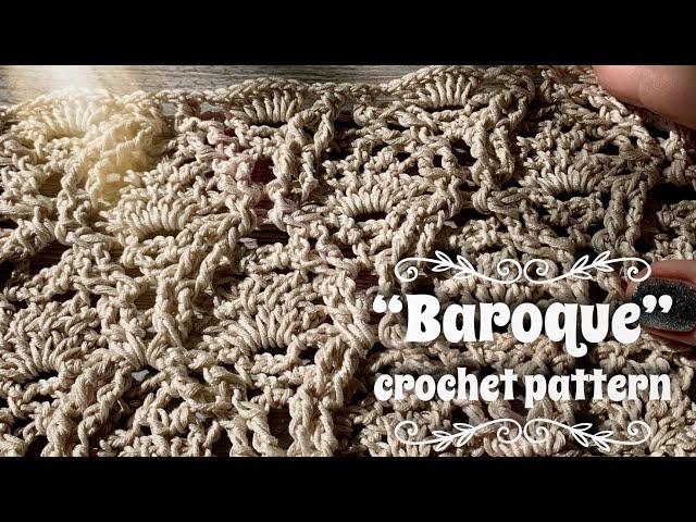 Роскошный УЗОР КРЮЧКОМ "Baroque" / Beautiful Crochet Pattern / Еженедельный РОЗЫГРЫШ ПРЯЖИ 