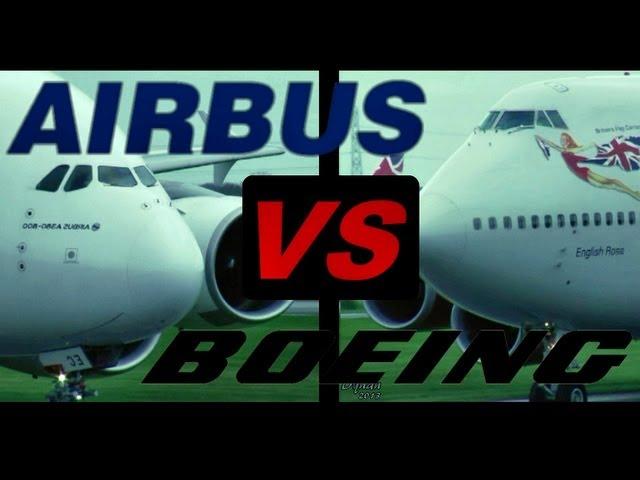 Boeing 747 "Jumbo Jet" vs. Airbus A380 "SuperJumbo" (Full HD1080p)