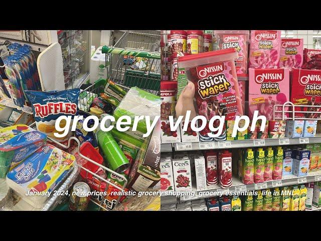 GROCERY VLOG PH  realistic grocery shopping, monthly essentials, life in MNL, asmr grocery with me