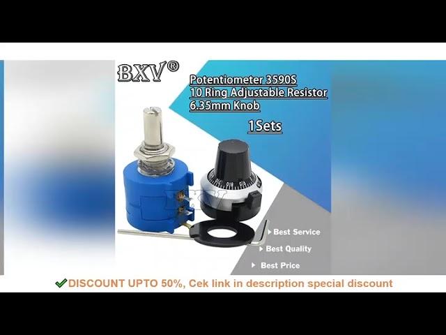 ️1Set 3590S Precision Multiturn New (1PCS Potentiometer 10 Ring Adjustable Resistor+1PCS Turns Coun