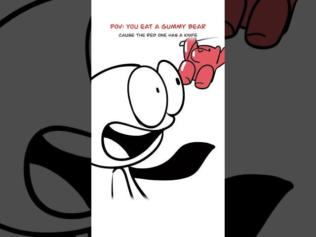 Gummy Bears Are Chasing Me  (Animation Meme) #shorts