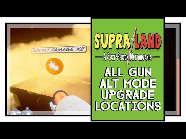 Supraland All Red Gun Alt Damage Upgarde Locations