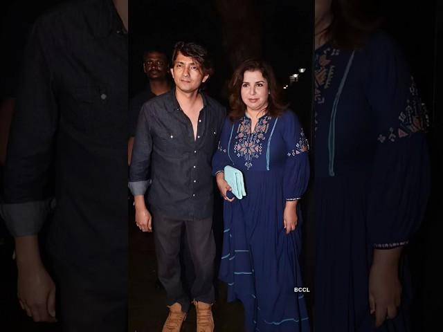 Farah Khan with her husband Shirish Kunder #farahkhan #shorts #youtubeshorts